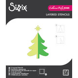Sizzix Mini Layered Stencils Print & Pattern Star on Top (2pcs) by Catherine Pooler (667170)