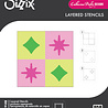 Sizzix Mini Layered Stencils Print & Pattern Retro Star (2pcs) by Catherine Pooler (667169) Sizzix Mini Layered Stencils Print & Pattern Retro Star (2pcs) by Catherine Pooler (667169)