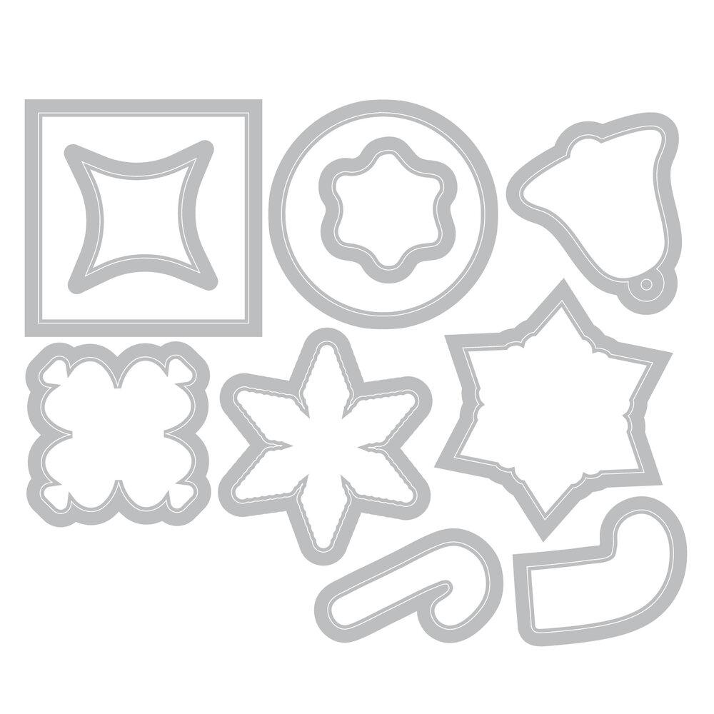 Sizzix Clear Stamps Set w/Framelits Dies Around the Holidays (16+10pcs) by Catherine Pooler (667173)