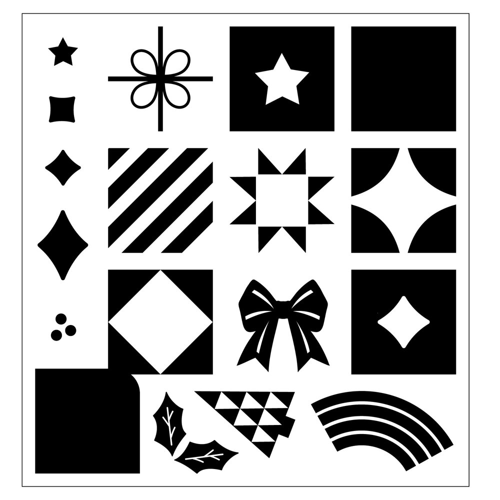 Sizzix Clear Stamps Set Print & Pattern Holiday in the Square (18pcs) by Catherine Pooler (667171) Sizzix Clear Stamps Set Print & Pattern Holiday in the Square (18pcs) by Catherine Pooler (667171)