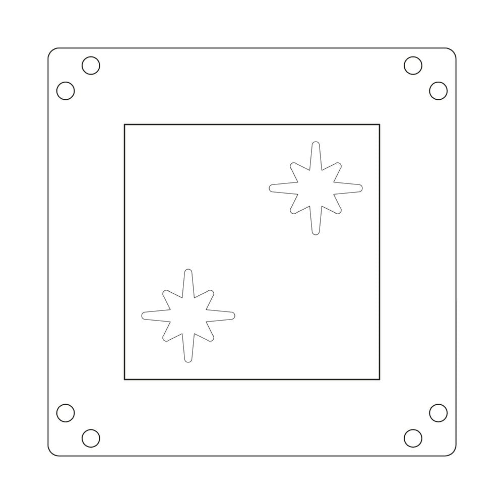 Sizzix Mini Layered Stencils Print & Pattern Retro Star (2pcs) by Catherine Pooler (667169) Sizzix Mini Layered Stencils Print & Pattern Retro Star (2pcs) by Catherine Pooler (667169)