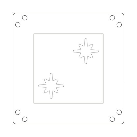 Sizzix Mini Layered Stencils Print & Pattern Retro Star (2pcs) by Catherine Pooler (667169) Sizzix Mini Layered Stencils Print & Pattern Retro Star (2pcs) by Catherine Pooler (667169)