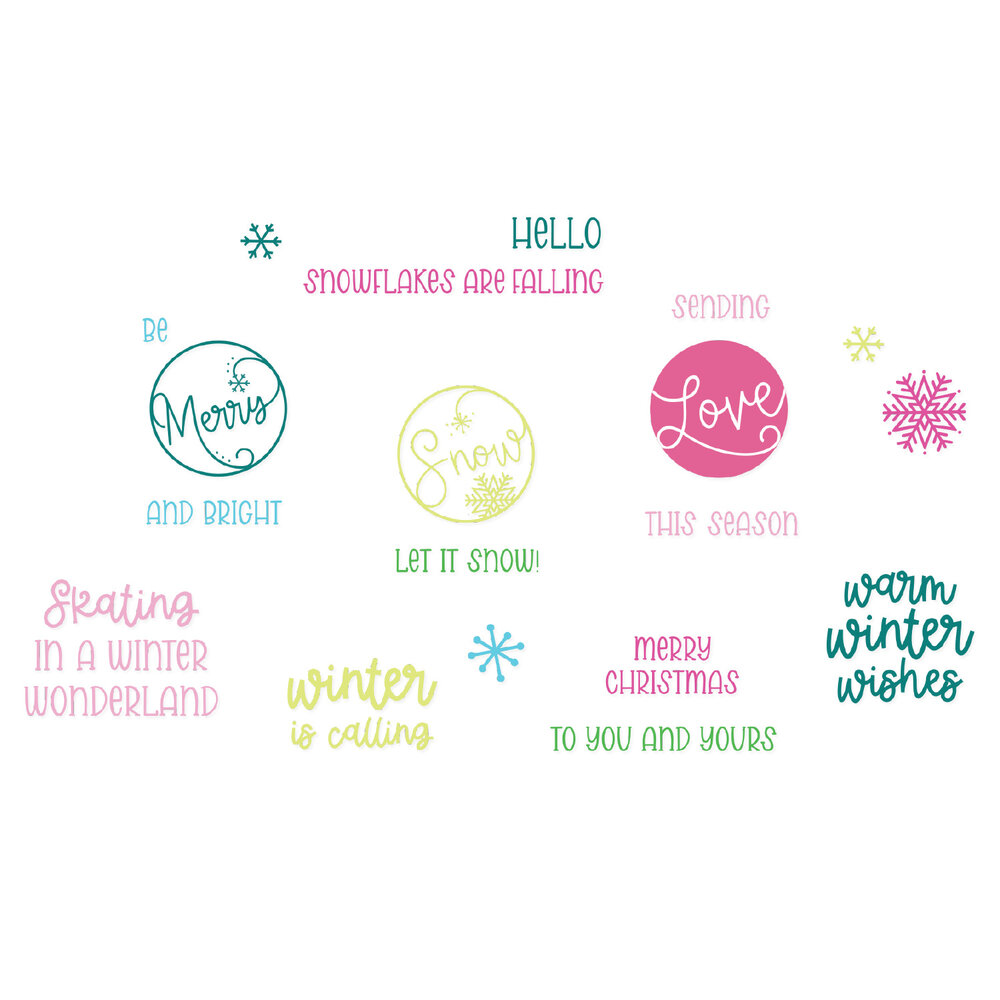 Sizzix Clear Stamps Set Warm Winter Wishes Sentiments (18pcs) by Catherine Pooler (667172) Sizzix Clear Stamps Set Warm Winter Wishes Sentiments (18pcs) by Catherine Pooler (667172)