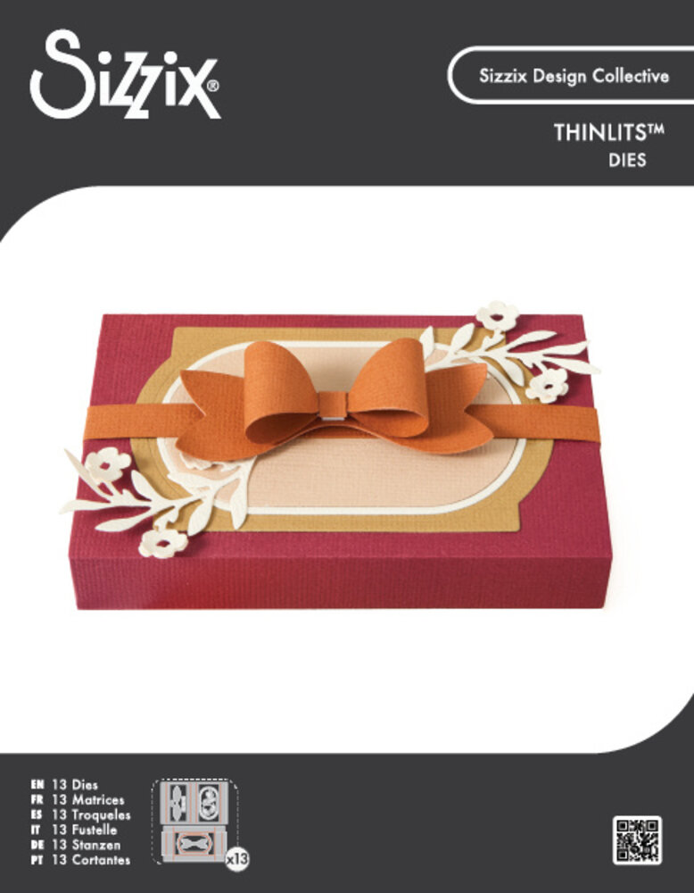 Sizzix Thinlits Die Set Bloom and Bow Box (13pcs) by Sizzix (667137)