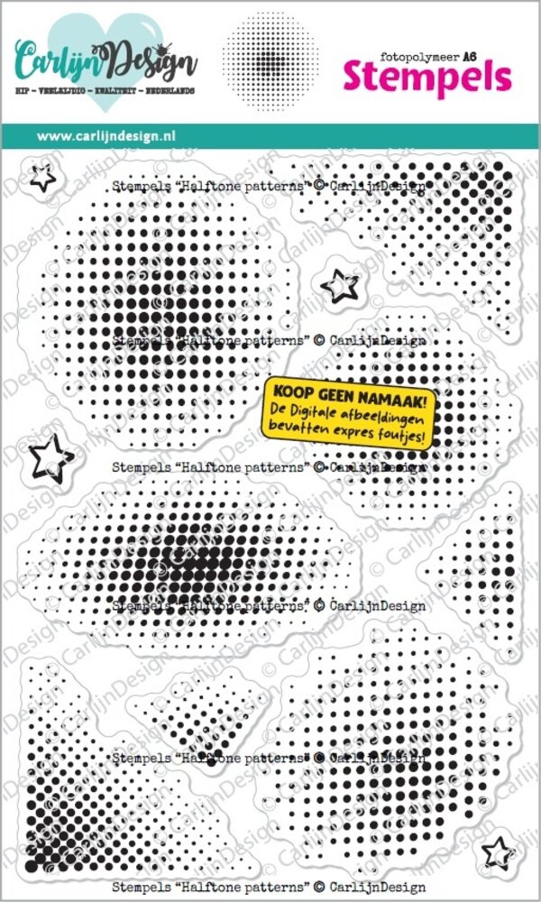 CarlijnDesign Stempels Halftone Patterns by CarlijnDesign (CDST-0185)
