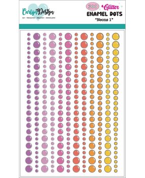 CarlijnDesign Glitter Enamel Dots Neons 1 (300pcs) by CarlijnDesign (CDED-0019)
