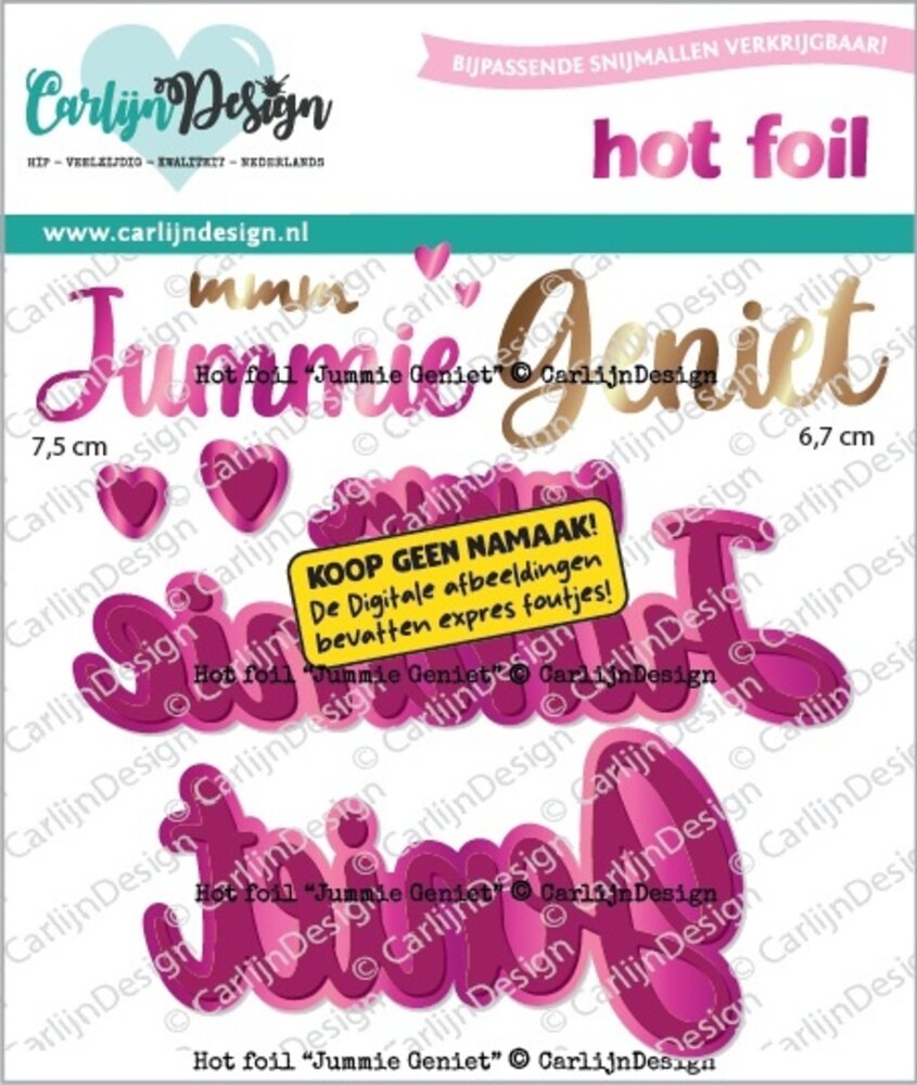 CarlijnDesign Hot Foil Jummie Geniet by CarlijnDesign (CDHF-0094)