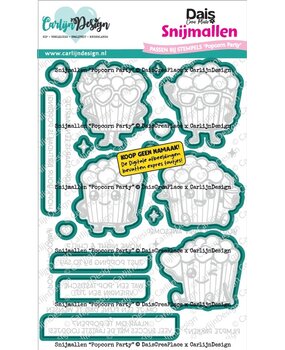 CarlijnDesign Dies Popcorn Party by CarlijnDesign (CDSN-0395)