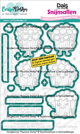 CarlijnDesign Dies Popcorn Party by CarlijnDesign (CDSN-0395)