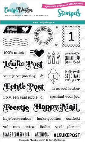 CarlijnDesign Clear Stamps Leuke Post by CarlijnDesign (CDST-0074)