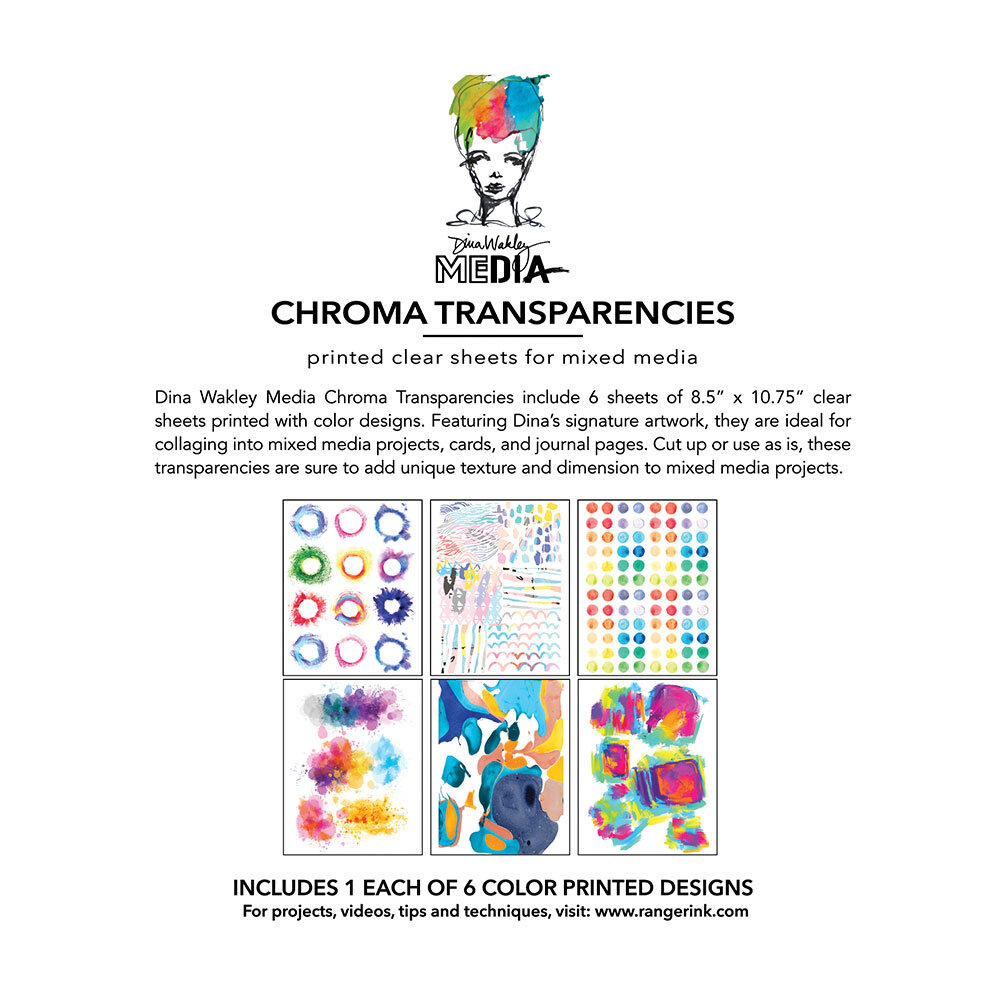 Ranger Dina Wakley MEdia Chroma Transparencies Painted Elements (MDA92735) Ranger Dina Wakley MEdia Chroma Transparencies Painted Elements (MDA92735)