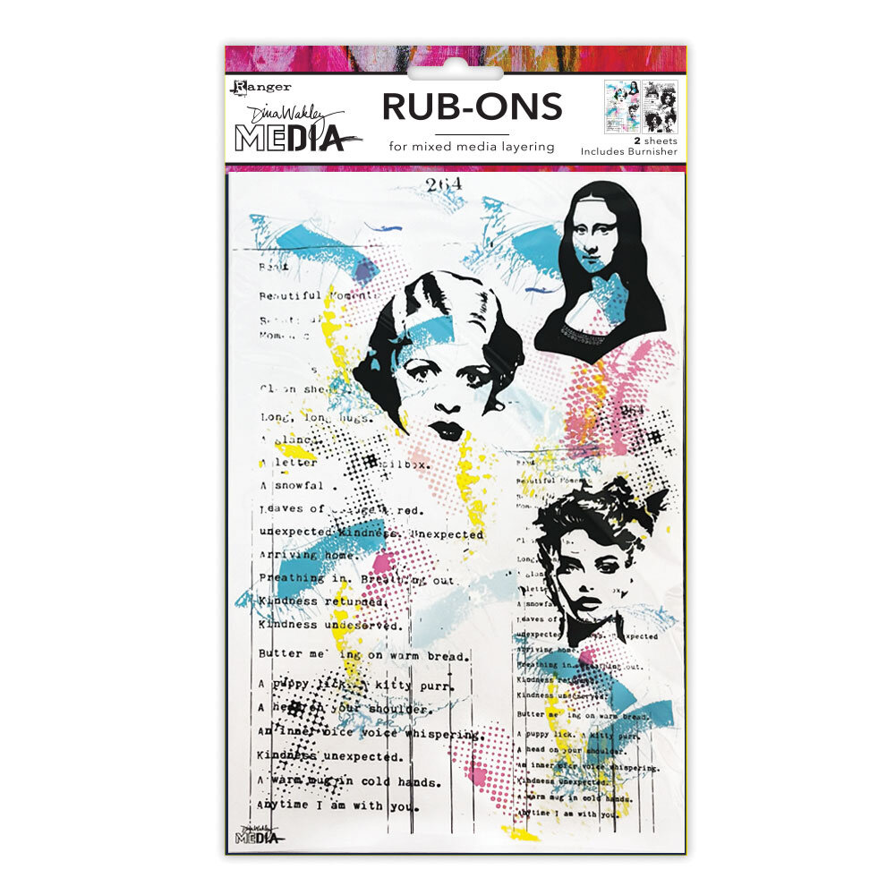 Ranger Dina Wakley MEdia Rub-Ons On Their Mind (MDA88332) Ranger Dina Wakley MEdia Rub-Ons On Their Mind (MDA88332)