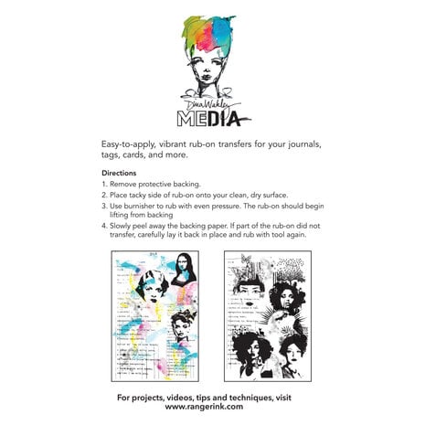 Ranger Dina Wakley MEdia Rub-Ons On Their Mind (MDA88332) Ranger Dina Wakley MEdia Rub-Ons On Their Mind (MDA88332)