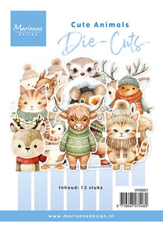 Marianne Design Die Cuts Cute Animals (35pcs) (VK9651)