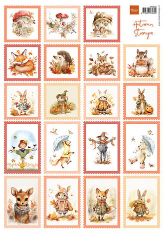 Marianne Design Decoupage Sheet A4 Autumn Stamps (VK9652)