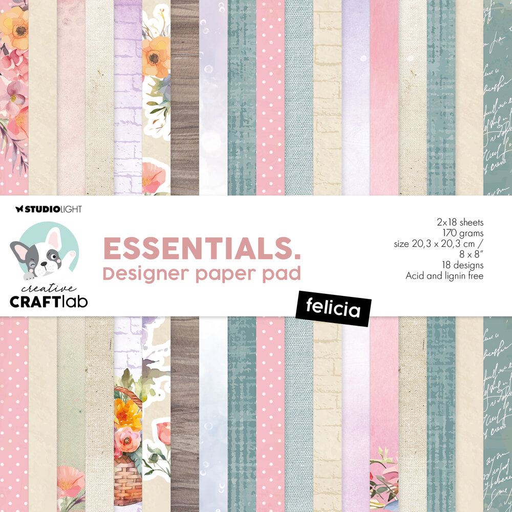 Creative Craftlab Felicia Essentials Designer Paper Pad (CCL-ES-DPP261)