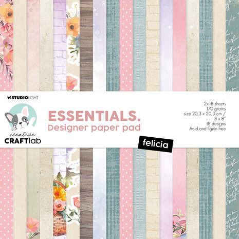 Creative Craftlab Felicia Essentials Designer Paper Pad (CCL-ES-DPP261)