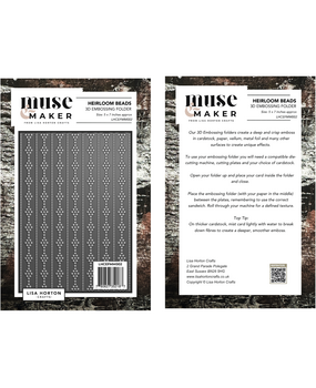 Lisa Horton Crafts Muse & Maker 3D Embossing Folder Heirloom Beads (LHCEFMM002) Lisa Horton Crafts Muse & Maker 3D Embossing Folder Heirloom Beads (LHCEFMM002)