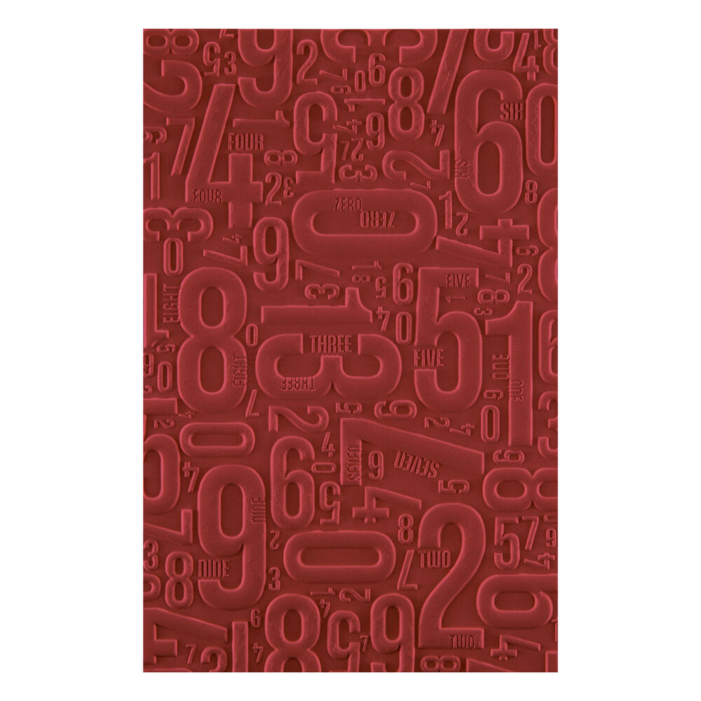 Spellbinders Turn the Page 3D Embossing Folder Number Field by Esther Glas (E3D-186)