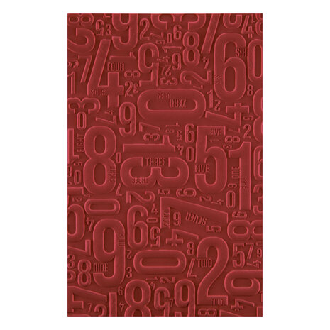 Spellbinders Turn the Page 3D Embossing Folder Number Field by Esther Glas (E3D-186)
