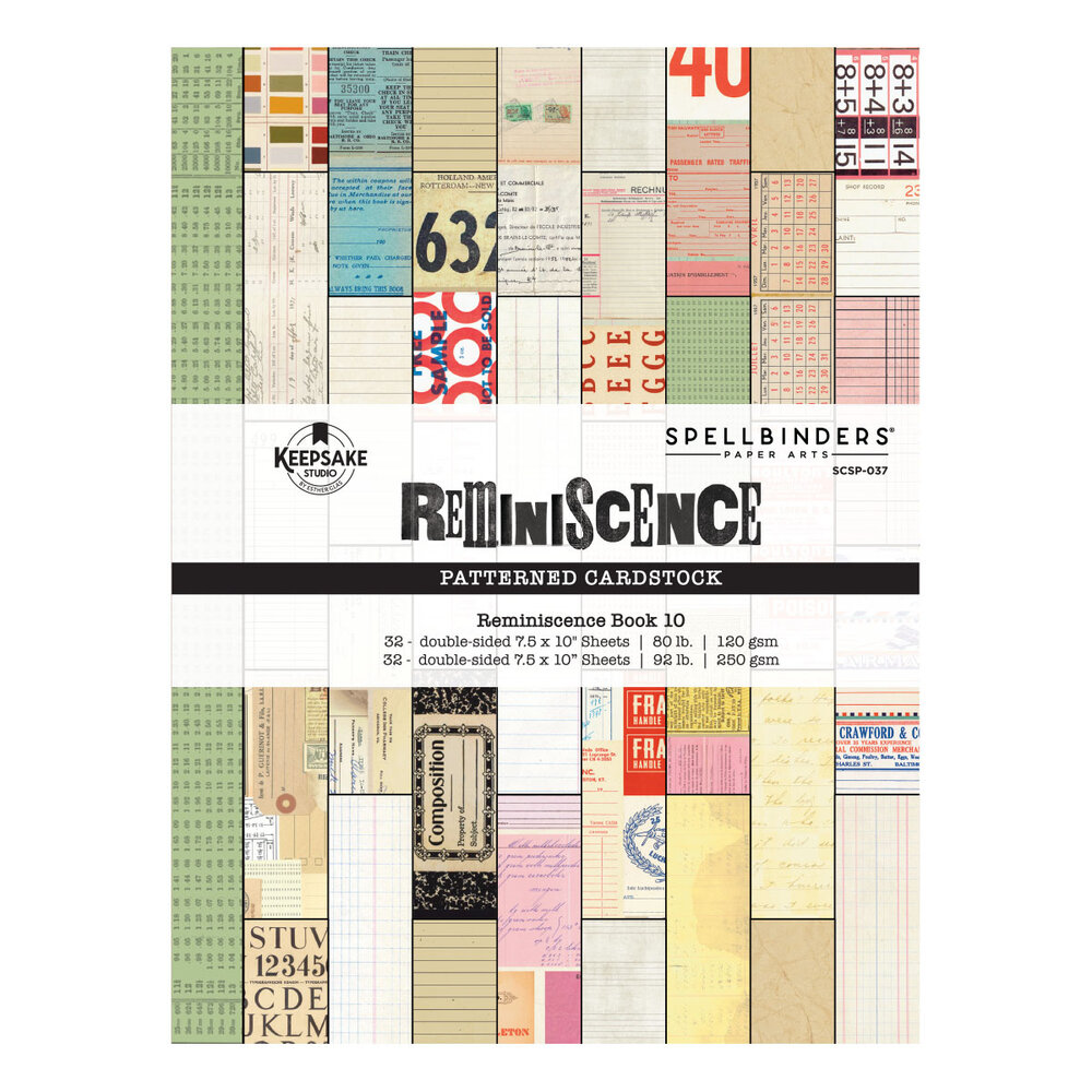 Spellbinders Turn the Page Reminiscence Book 10 Patterned Cardstock by Esther Glas (SCSP-037) Spellbinders Turn the Page Reminiscence Book 10 Patterned Cardstock by Esther Glas (SCSP-037)
