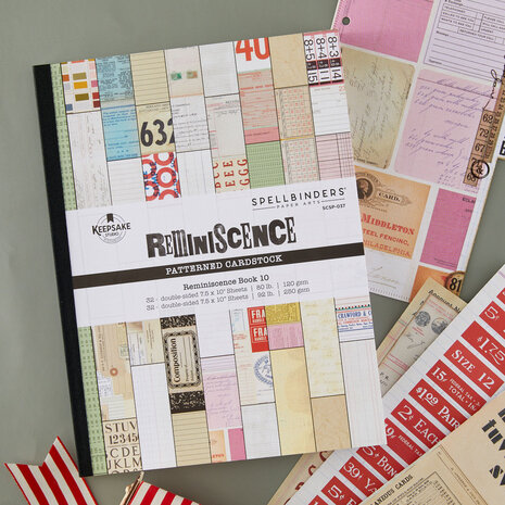 Spellbinders Turn the Page Reminiscence Book 10 Patterned Cardstock by Esther Glas (SCSP-037) Spellbinders Turn the Page Reminiscence Book 10 Patterned Cardstock by Esther Glas (SCSP-037)