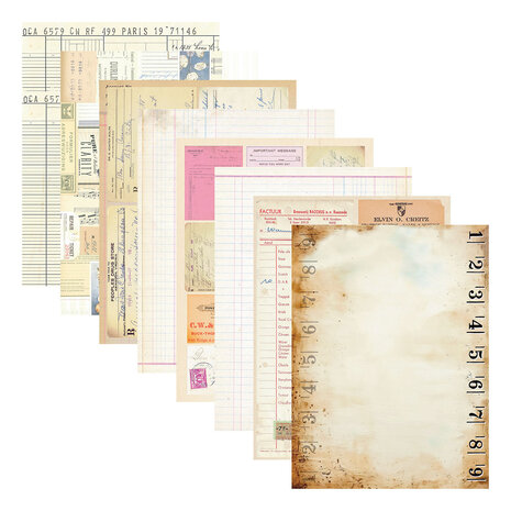 Spellbinders Turn the Page Reminiscence Book 10 Patterned Cardstock by Esther Glas (SCSP-037) Spellbinders Turn the Page Reminiscence Book 10 Patterned Cardstock by Esther Glas (SCSP-037)