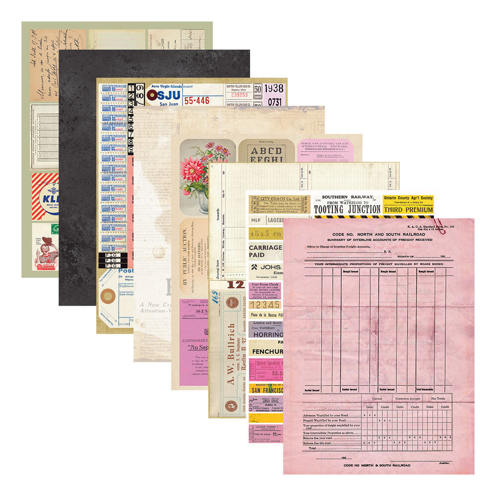 Spellbinders Turn the Page Reminiscence Book 10 Patterned Cardstock by Esther Glas (SCSP-037) Spellbinders Turn the Page Reminiscence Book 10 Patterned Cardstock by Esther Glas (SCSP-037)