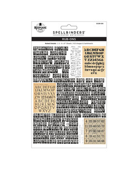 Spellbinders Turn the Page Rub-Ons Noted Details by Esther Glas (SCSR-016)