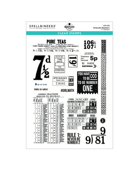 Spellbinders Turn the Page Clear Stamp Set Keepsake Numbers by Esther Glas (STP-279)