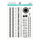 Spellbinders Turn the Page Clear Stamp Set Keepsake Strips by Esther Glas (STP-280)