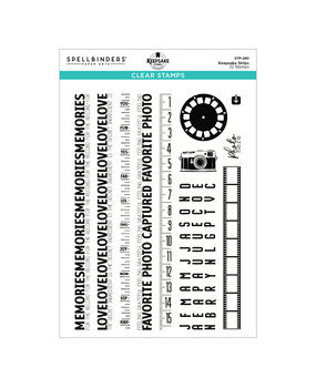 Spellbinders Turn the Page Clear Stamp Set Keepsake Strips by Esther Glas (STP-280)