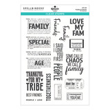 Spellbinders Turn the Page Clear Stamp Set Family & Friends by Esther Glas (STP-281)