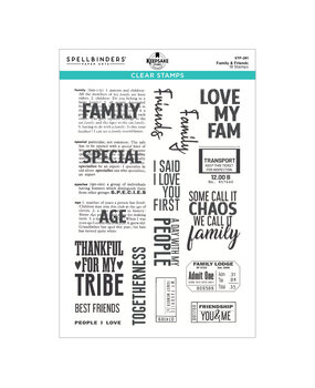 Spellbinders Turn the Page Clear Stamp Set Family & Friends by Esther Glas (STP-281)