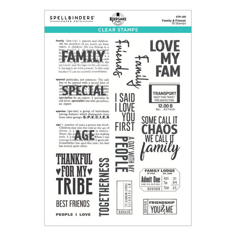 Spellbinders Turn the Page Clear Stamp Set Family & Friends by Esther Glas (STP-281) Spellbinders Turn the Page Clear Stamp Set Family & Friends by Esther Glas (STP-281)