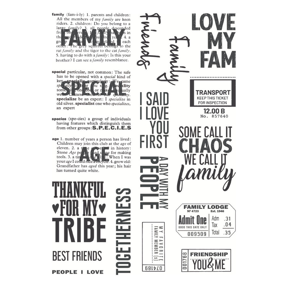 Spellbinders Turn the Page Clear Stamp Set Family & Friends by Esther Glas (STP-281) Spellbinders Turn the Page Clear Stamp Set Family & Friends by Esther Glas (STP-281)