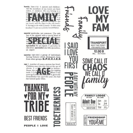 Spellbinders Turn the Page Clear Stamp Set Family & Friends by Esther Glas (STP-281) Spellbinders Turn the Page Clear Stamp Set Family & Friends by Esther Glas (STP-281)
