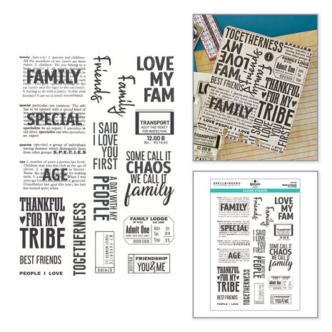 Spellbinders Turn the Page Clear Stamp Set Family & Friends by Esther Glas (STP-281) Spellbinders Turn the Page Clear Stamp Set Family & Friends by Esther Glas (STP-281)