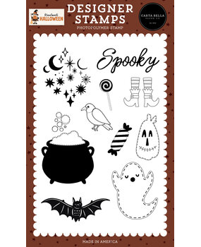 Carta Bella Handmade Halloween Designer Stamp Set Spooky Sparkles (CBHE512042) Carta Bella Handmade Halloween Designer Stamp Set Spooky Sparkles (CBHE512042)