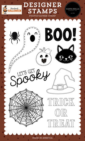 Carta Bella Handmade Halloween Designer Stamp Set Stitched Ghost (CBHE512041) Carta Bella Handmade Halloween Designer Stamp Set Stitched Ghost (CBHE512041)