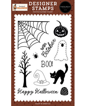 Carta Bella Handmade Halloween Designer Stamp Set Corner Spider Web (CBHE512040) Carta Bella Handmade Halloween Designer Stamp Set Corner Spider Web (CBHE512040)