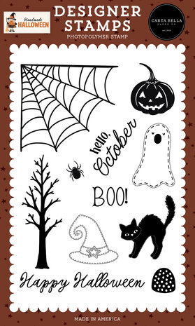 Carta Bella Handmade Halloween Designer Stamp Set Corner Spider Web (CBHE512040) Carta Bella Handmade Halloween Designer Stamp Set Corner Spider Web (CBHE512040)