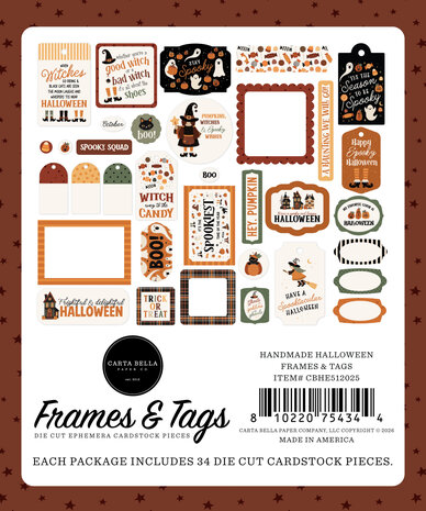 Carta Bella Handmade Halloween Frames & Tags (CBHE512025) Carta Bella Handmade Halloween Frames & Tags (CBHE512025)