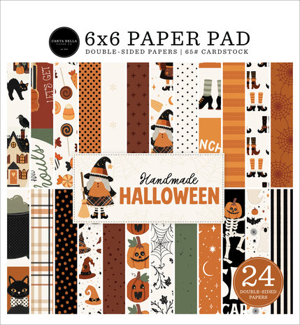 Carta Bella Handmade Halloween 6x6 Inch Paper Pad (CBHE512023) Carta Bella Handmade Halloween 6x6 Inch Paper Pad (CBHE512023)
