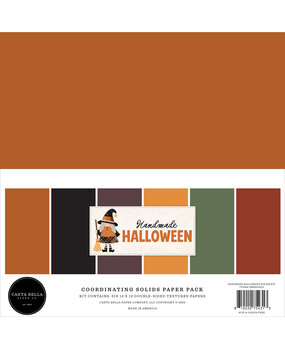 Carta Bella Handmade Halloween 12x12 Inch Coordination Solids Paper Pack (CBHE512015) Carta Bella Handmade Halloween 12x12 Inch Coordination Solids Paper Pack (CBHE512015)