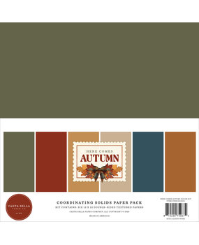 Carta Bella Here Comes Autumn 12x12 Inch Coordination Solids Paper Pack (CBHCA513015) Carta Bella Here Comes Autumn 12x12 Inch Coordination Solids Paper Pack (CBHCA513015)