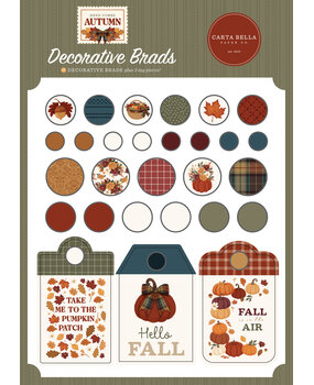 Carta Bella Here Comes Autumn Decorative Brads (CBHCA513020) Carta Bella Here Comes Autumn Decorative Brads (CBHCA513020)