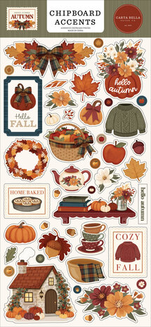 Carta Bella Here Comes Autumn 6x13 Chipboard Accents (CBHCA513021)