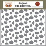 Carta Bella Here Comes Autumn Designer Stencil Harvest Leaves And Pumpkins Please (CBHCA513033)