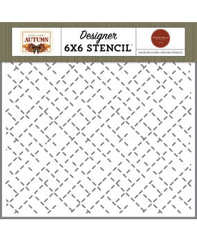 Carta Bella Here Comes Autumn Designer Stencil Thankful Stitches (CBHCA513034) Carta Bella Here Comes Autumn Designer Stencil Thankful Stitches (CBHCA513034)
